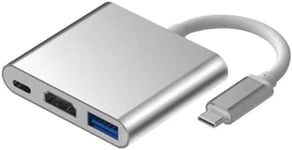 USB-C Hub 3 en 1,Station d'accueil USB-C,Hub pour Nintendo Switch,hub multiport,Adaptateur USB-C,hub d'affichage 4K,hub USB 3.0,Adaptateur USB-C vers HDMI,hub Compatible Mac/PC,hub Portable.(Q321)