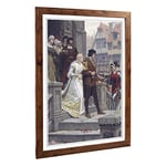 Big Box Art Framed Print of Edmund Leighton Call to Arms Design | Wall Art Picture | Home Decor for Kitchen, Living, Dining Room, Bedroom, Hallway, Office, Walnut, A2 / 24.5x18 Inch / 62x45cm