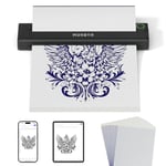 MUNBYN Tattoo Stencil Printer ITP05, Wireless Thermal Tattoo Printer Machine with 10 Transfer Papers, Compatible with Android and iOS Phone/Tablet & PC, Tattoo Kit for Tattoo Artists & Beginners