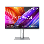 ASUS ProArt PA248CRV – Moniteur professionnel 24,1", IPS, 16:10, WUXGA (1920 x 1200), 97 % DCI-P3, Précision des couleurs ΔE < 2, Calman, HDR-10, USB-C PD 96W, VESA MediaSync, Pied ergonomique