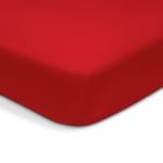 Habitat Soft and Cosy Brushed Cotton Red Fitted Sheet - D