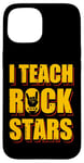 Coque pour iPhone 15 J'enseigne le rock aux stars du rock, professeur de musique, Rock On Graphic