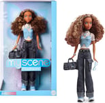 Barbie Signature My Scene Poupée Madison et Accessoires, avec Tenue inspirée des années 2000 Comprenant Un Haut orné de Papillons, Un Jean Cargo et Un Sac en Denim, Socle pour poupée, HYC18