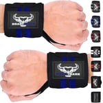 BEAST RAGE Bandages de Poignet Protege Serre Attelle De Force Protège Musculation Prennent 45CM Sangles pour Le Fitness, Le Bodybuilding Sport Haltere Musculation Elastique Musculation Homme