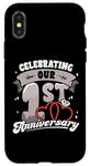 iPhone X/XS 1st Wedding Anniversary Celebrating 1 Year Matching Gift Case