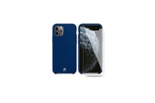 Ibroz Coque silicone bleu nuit + Verre trempé pour iPhone 11 Pro