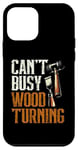 Coque pour iPhone 12 mini Tour à bois Can't Busy Bye Woodturner