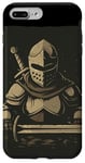 Coque pour iPhone 7 Plus/8 Plus Templier sombre amusant pour les amateurs de chevaliers et les fans médiévaux