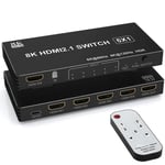 Commutateur Switch 5 entrées HDMI 2.1 8K@60Hz 4K@120Hz avec commande