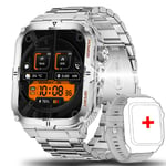 1X(Men'S Smartwatch Bluetooth Call Tracker Sports Watch Digital Fitness9296