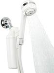 Aquasana Système de filtre à eau de douche avec baguette portative – Filtre plus de 90% du chlore – Support de filtration au carbone et KDF – Adoucit la peau et les cheveux de l'eau dure – AQ-4105-E