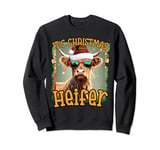 cute Christmas funny women heifer cow highland hyland cows Sweatshirt