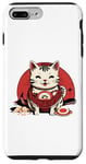 Coque pour iPhone 7 Plus/8 Plus Animé Manga Kawaii Style de vie urbain Streetwear Ramen Cat