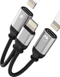 Adaptateur Jack Lightning 2 En 1 Pour Iphone 11 12 13 Pro Prise Écouteurs Et Chargeur Auxiliaire Audio Vers Pour Apple Connecteur Casque Splitter Câble Pour Ipad Accessoires Musiqu[CAS313604]