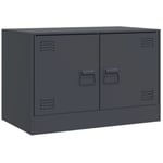 Meuble TV anthracite 67x39x44 cm acier - Prolenta Premium