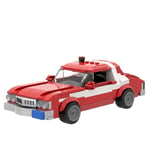 MOC Starsky & Hutch Gran Torino Cars Building Block Set Bright Red Vehicle Model