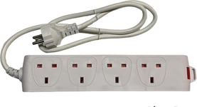 Adaptateur De Voyage Type E/F Schuko Européen Avec Câble De 1 M Et 4 Prises Britanniques-Fonctionne En France,Espagne,Allemagne,Belgique,Italie,Etc.