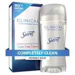 Secret Clinical Strength Deodorant and Antiperspirant for Women, Invisible Solid