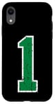 Coque pour iPhone XR 1 Sport Green Varsity Vintage Number