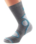 1000 Mile Women's 2 Season Walking Socks-Grey/Blue, Small/Size UK 3-5.5