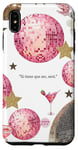 Coque pour iPhone XS Max Rose Disco Ball & Star Lucky Mosaic Y2K Collage esthétique