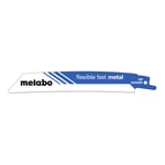 Metabo 5 lames de scie sabre « flexible fast metal » 150 x 0,9 mm, BiM, 1,4mm/18TPI (626566000)