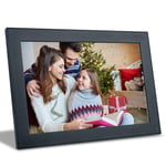 OUYA 10.1 Inch Wi-Fi Cloud Digital Picture Frame with IPS High Resolution Display, Smart Photo Frame with Touch Screen, Built in 16GB Memory, Auto-Rotate - Play Photos And Videos Freely