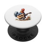 Harmony in Bloom : guitare Rooster PopSockets PopGrip Adhésif