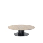 Arflex - Goya Small Table Ø 120 x 24 cm - Travertino Romano - Sofabord - Beige - Metall/Stein