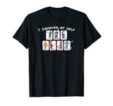 Novelty 7 Dwarves Of Golf T-Shirt Funny Tee T Shirt T-Shirt