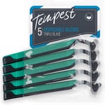 5x SMALL MENS TRIPLE BLADE DISPOSABLE RAZORS Throw Away Face Wet Dry Shaver