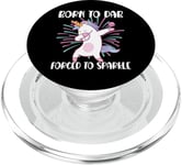 Born to Dab Forced to Sparkle Funny Dabbing Fantasy Unicorn PopSockets PopGrip for MagSafe