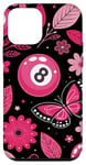 Coque pour iPhone 12 mini Retro Pink Lucky Disco 8 Ball For Women