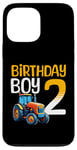 Coque pour iPhone 13 Pro Max Tracteur agricole pour 2e anniversaire garçon 2 ans