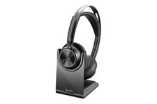 Poly Voyager Focus 2 UC - headset - med opladningsstander