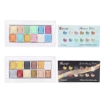 24 st Akvarellfärg Metallic Macaron Solid Pearlescent Watercolor Paint Set för målning Nail Art