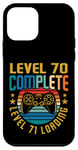 Coque pour iPhone 12 mini Level 70 Complete Level 71 Gamer vidéo 70e anniversaire