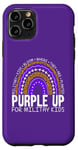 Coque pour iPhone 11 Pro Purple Up For Military Kids Mois of Military Child Leopard