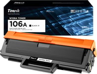 Compatible pour HP 106A W1106A Toner Noir Cartouche de Toner Compatible pour 106A HP W1106A Con pour HP Laser MFP 135a 135wg 37fwg 135r 135w 137fnw 107a 107r 108a 108w (1-Pack,Noir)