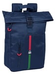 BENETTON ITALY - Backpack with Flap for 15.6 Inch Laptop, Ideal for Different Ages, Comfortable and Versatile, Quality and Resistance, 28 x 13 x 42 cm, Navy Blue, navy, Estándar, Casual