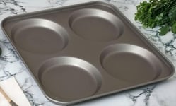 4 Cup Single Giant Yorkshire Pudding Oven Tray Non Stick Made in England (One)