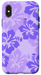 iPhone X/XS Cute Purple Hibiscus Tropical Floral Hawaiian Flowers Island Case