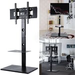 Height Adjustable TV Cart Floor Stand Mount Home DVD Display for 32"-65" Samsung