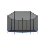 Filet trampoline - 305 cm - bord extérieur - 6 poteaux - Le noir