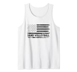 American USA Flag Sand Volleyball Beach Volleyball Player Tank Top