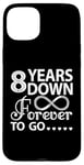 iPhone 15 Plus 8 Years Down Forever To Go Cute 8th Wedding Anniversary Case