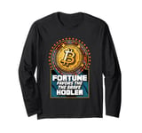 Fortune Favors The Brave Hodler Bitcoin Long Sleeve T-Shirt