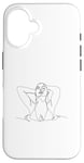 Coque pour iPhone 16 sexy shirt sexy sweat à capuche lignes chaudes femme en eau dessin