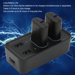 New Controller Battery Pack 2x 800mAh Rechargeable Batteries With USB Charger St