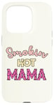 Coque pour iPhone 15 Pro Smoking Hot Mama Dalmatien Rose vif Sexy Mom